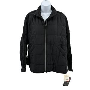 FP Movement Hatch Pippa Maternity Jacket WMN XS Black Full Zip OB1988020 Long Sl